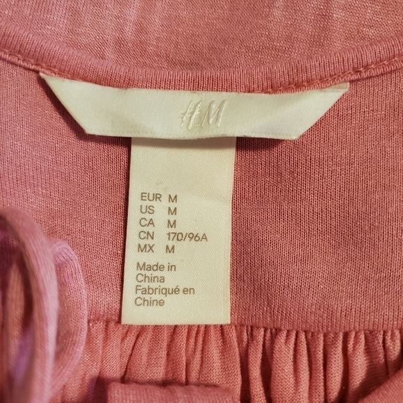 H&M Pink Knit Sleeveless Summer Dress Size Medium - Picture 7 of 10